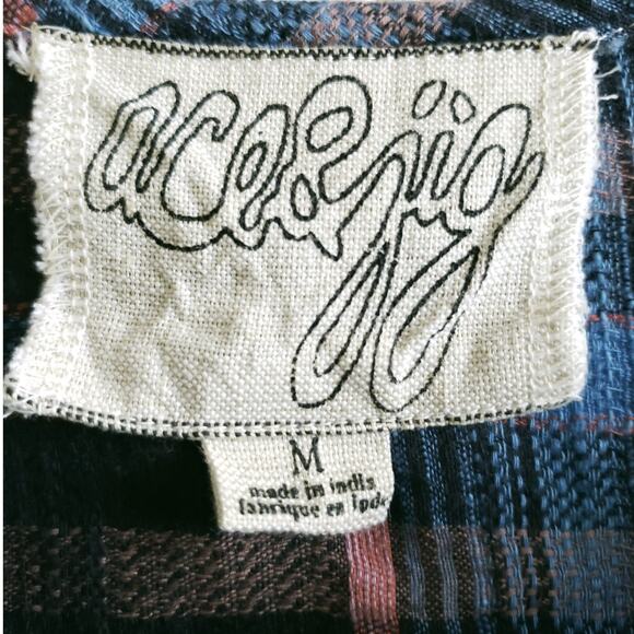 ACE & JIG Fiddle top plaid ruffle shoulder reversible blouse in River Size M - Picture 10 of 12